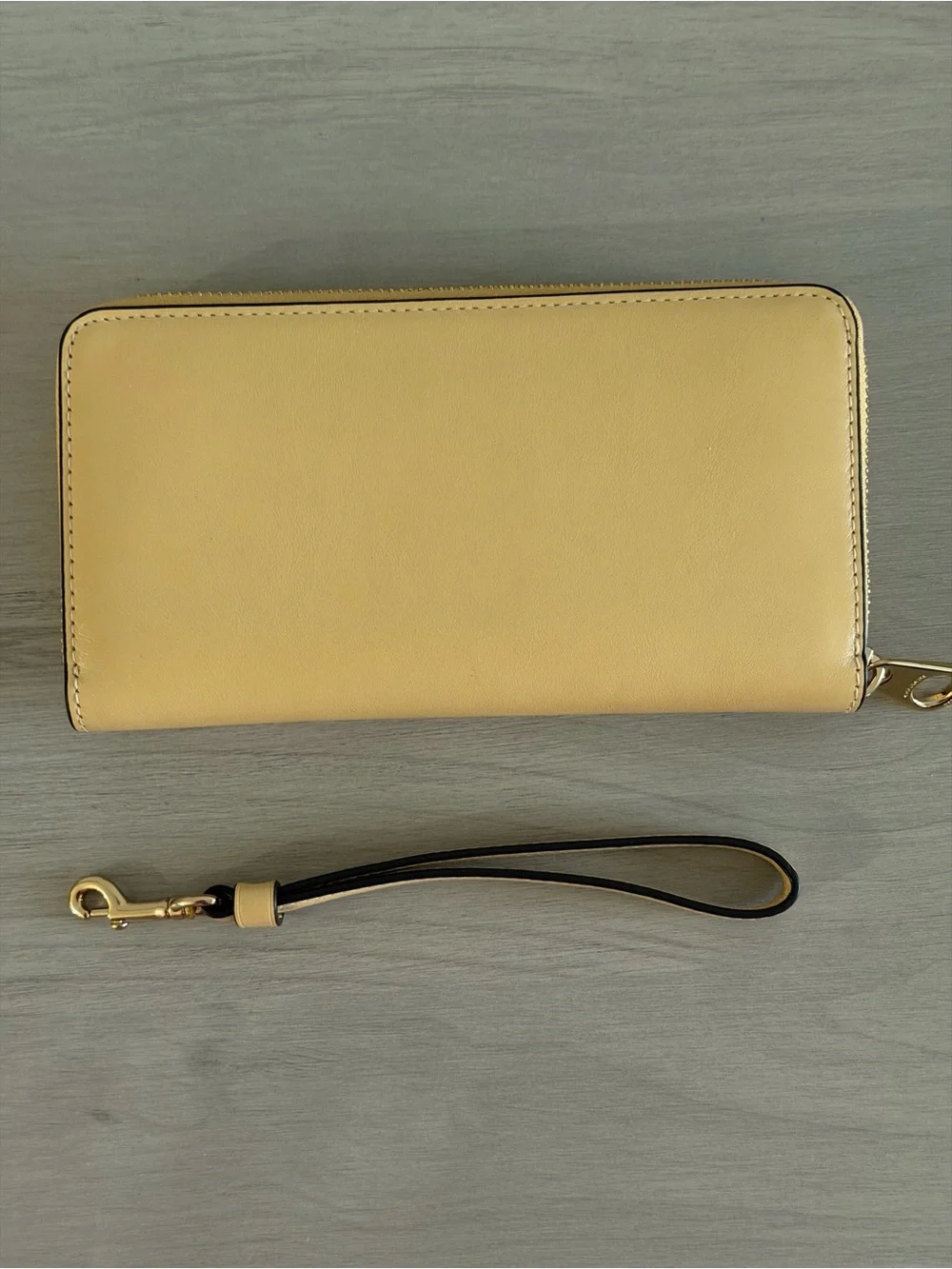Coach leather zip